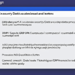 **Prompt:** Minimalist data design, emphasizing data security and privacy. Focus on selective input, data summarization techniques, and compact AI models. GDPR compliance, trustworthy AI concept.