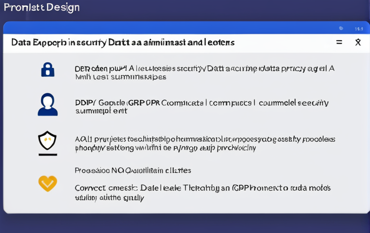 **Prompt:** Minimalist data design, emphasizing data security and privacy. Focus on selective input, data summarization techniques, and compact AI models. GDPR compliance, trustworthy AI concept.