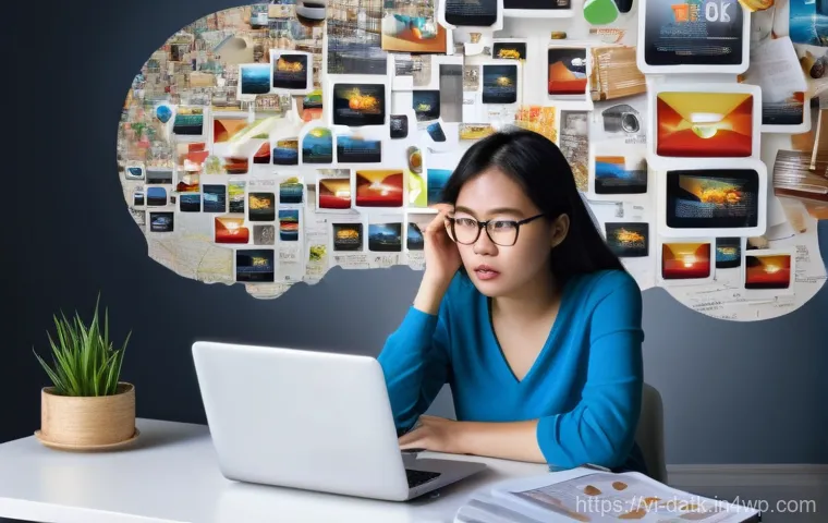 데이터 최소화의 사회적 필요성 - **Prompt 1: Digital Overload and Data Anxiety**
"A young Vietnamese woman, dressed in smart casu...