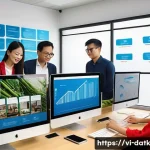 Home 20 실무에서의 데이터 최소화 원칙 적용법 - A modern Vietnamese e-commerce office environment showing a diverse team of professionals collaborat...